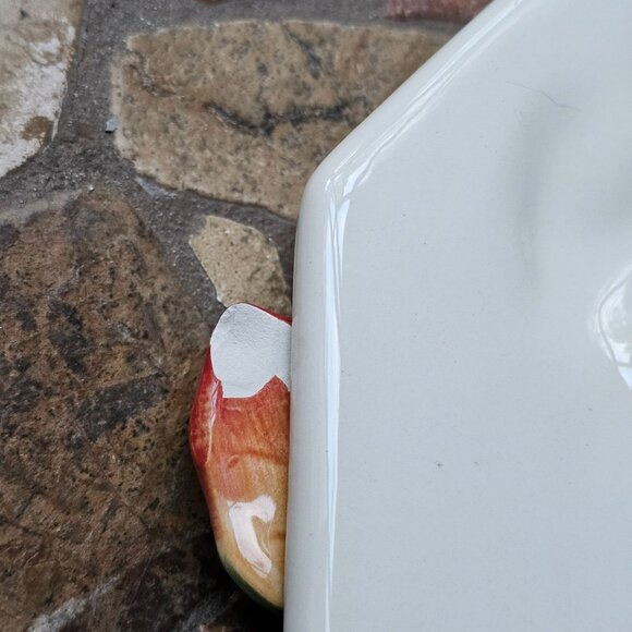 Fitz & Floyd Winter Wonderland Octagonal Holiday Plate, Embossed Festive Design - Picture 6 of 11